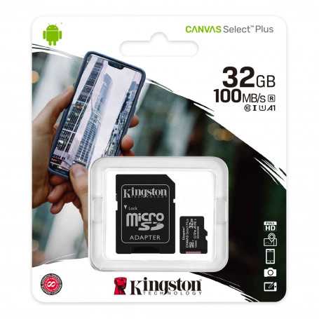 Buy Kingston Canvas Select Plus 32GB Memory Card - Micro SDHC SD Adapter Included Fast & Reliable Storage Solution