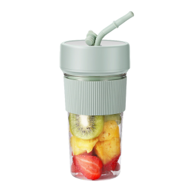 Portable Blender, Juicer - Mini rechargeable multi-functional portable blender with 6 blades and straw, 350ml - Green, wholesale