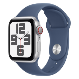 Wearable, Gadget - Apple Watch Series SE 2 Cellular Smartwatch 40mm Aluminum Silver with Blue Sport Band S/M - New, wholesale pr