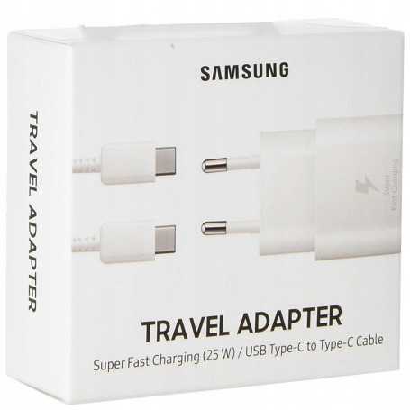 Samsung 25W White Type-C Charger Kit – Fast Charging Original Accessory