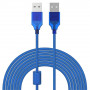 Rallonge USB 2.0 Type A mâle / mâle - 1,5m Bleu à prix discount - commandez maintenant