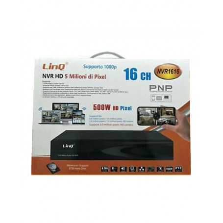 Recorder HD H.265 Network NVR 16 Channel PoE 5MP LinQ NVR1616 - High-Definition Security Recording Solution