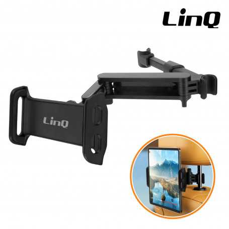 LinQ HD2535 Tablet & Phone Holder 20cm Adjustable Car Rear Seat Stand
