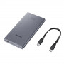 Power Bank Samsung 10 000mAh 2 USB + USB C - Silver (Origine)