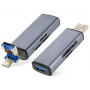 Lecteur de Cartes 2 en 1 Lightning / USB LinQ OTG802 - Compatibilité Micro-SD/SD pour iPhone, iPad et PC