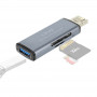 2-in-1 LinQ OTG802 Card Reader Lightning USB Micro-SD SD Fast Data Transfer
