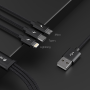 3-in-1 Charging Cable DEVIA Gracious Series 5V 3A Braided 1.2M Fast and Durable