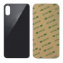 Vitre arrière iPhone X Noir - Avec logo + Adhésif