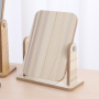 Wooden Makeup Mirror Table Top 25.5x22cm Elegant Vanity Mirror for Home Decor