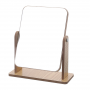 Wooden Makeup Mirror Table Top 25.5x22cm Elegant Vanity Mirror for Home Decor