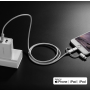 "Câble 3 en 1 Nylon Tressé UGREEN - 1.5M: USB Lightning, Micro et Type-C pour une connectivité polyvalente"