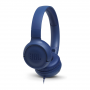 JBL Tune 500 Wired Headphones - Crisp Sound in Stylish Blue - Model JBLT500BLU
