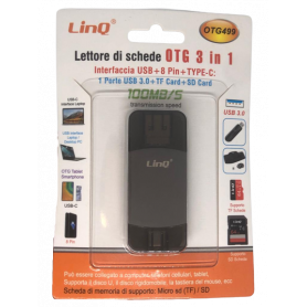 Lecteur de Carte USB/Carte TF/SD 3 en 1 USB-C / USB LinQ OTG 499