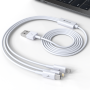 Câble 3 en 1 Devia Smart Series 1.2M Blanc - USB Micro USB Lightning Type-C Haute Qualité