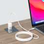 Câble USB-C à USB-C Rapide - Devia Smart Series PD 60W 3A 2M Blanc - Recharge Optimisée