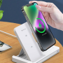 DEVIA 3-in-1 Wireless Charger Station | Fast Charging for Smartphone Apple Watch AirPods