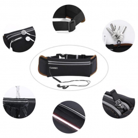 Ceinture de Course à Pied en Plein Air UGREEN: Confortable et Pratique, Idéale pour vos Séances de Running - Couleur Noir