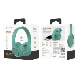Casque Sans Fil V2 Devia Kinton Series EM039 Vert - Son Haute Définition et Design Élégant