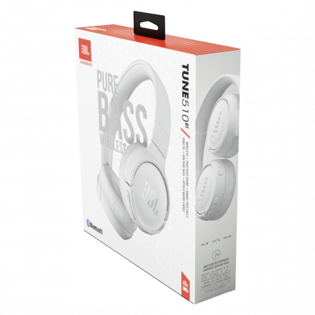 Bluetooth Headset JBL Tune 510BT - JBLT510BTWHT - White