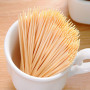 Set of 200 Double-Ended Bamboo Toothpicks for Domestic and Commercial Use
