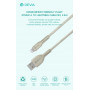 Ecological Straw Cable Set 30 PCS by Devia Smart Series in White - Eco-Friendly Charging Solutions