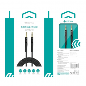 Devia Ipure Series 3.5mm Audio Cable Black - High-Quality Sound Connector for Devices