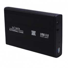 Disque Dur Externe USB 3.0 SATA 3.5" - Stockage Portable Noir Robuste