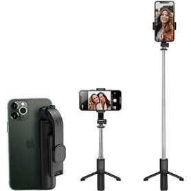 Support Selfie Smartphone R1 avec Éclairage Intégré 08M - Noir Améliorez Vos Photos et Vidéos