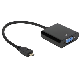 Adaptateur Micro HDMI/HDTV vers VGA 25cm Noir - Connectivité optimale