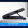 Benks SR08 Laptop Cooling Pad Black - Enhance Performance with Power Style & Versatility