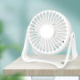Mini Ventilateur USB, Idéal pour Usage Quotidien (Sans Batterie) - Blanc