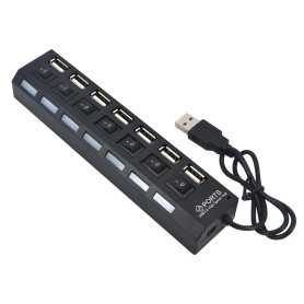 Hub USB 2.0 High Speed 7 Ports - Noir : Connectez vos appareils en toute simplicité
