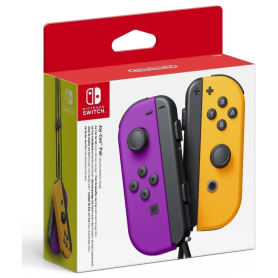 Manettes Joy-Con Switch Nintendo Violet Fluo / Orange Fluo - Paire de contrôleurs pour console de jeu