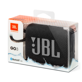 Enceinte Bluetooth Portable JBL Go 3 Noir - Étanche IP67, 5h d'Autonomie