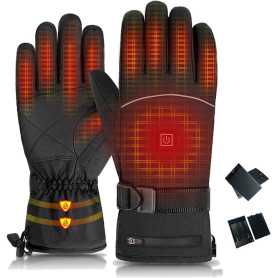 Gants Chauffants Électriques avec Batterie Rechargeable - Noir | Confort Hivernal