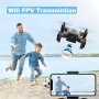 Mini Drone Professionnel Pliable RTF - Quadricoptère RC Portable avec 4 Batteries Incluses