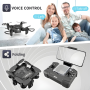 Mini Drone Professionnel Pliable RTF - Quadricoptère RC Portable avec 4 Batteries Incluses