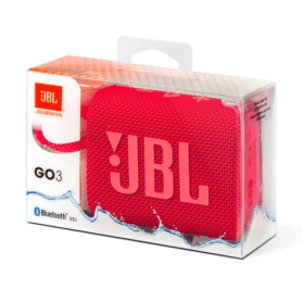 Enceinte Bluetooth Portable JBL Go 3 Rouge IP67 - 5H d'Autonomie - Son Brave et Design Compact