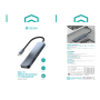 HUB Type-C 5 in 1 DEVIA USB 3.0 x3 Card Reader PD 3.0 Fast Charge Adapter - Updated Version