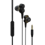 Écouteurs Intra-Auriculaires Dynamiques Devia Smart EM009 - Son Puissant, Double Jack 3.5mm - Noir