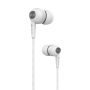 Écouteurs Filaires Devia EM018 Blanc avec Télécommande & Micro Jack 3.5mm - Audio Haute Qualité