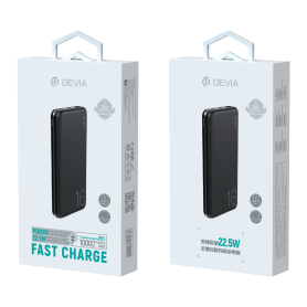 Power Bank 10000 mAh 22.5W - Devia Smart EP109 Noir | Compatible Type C USB Micro - Chargement Rapide et Efficace