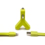 USB*2 Car Charger Kit + Lightning Cable TYLT 2.1A MFi