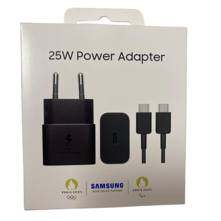 Adaptateur Secteur Samsung USB EP-TA800XBE - 25W - Noir - Retail Box - Origine