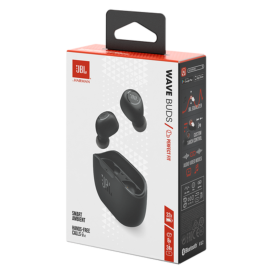 JBL TWS VIBE BUDS Bluetooth Headphones Black - Wireless Earbuds with Deep Bass & Comfort Fit