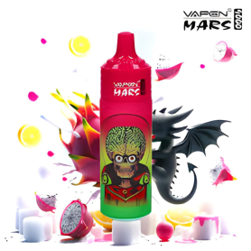 Achetez la Vapoteuse Type-C Vapen Mars - 9000 Puffs 0% Nicotine - Saveur Glace du Dragon Noir