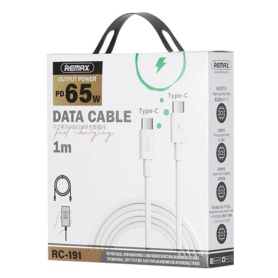 Câble Type-C 65W Remax Marlik Series RC-191 - 1M Blanc | Charge Rapide et Durable