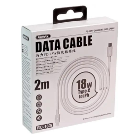 Câble TYPE-C Lightning REMAX Marlik RC-183i 2M Blanc - Charge et Synchronisation Rapides