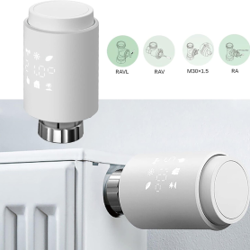 Smart Thermostatic Head - Effortless Temperature Control with TUYA SMART App