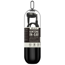 Écouteurs Filaires Devia Kintone V2 EM018 - Son Haute Qualité avec Télécommande et Micro 3.5mm Noir